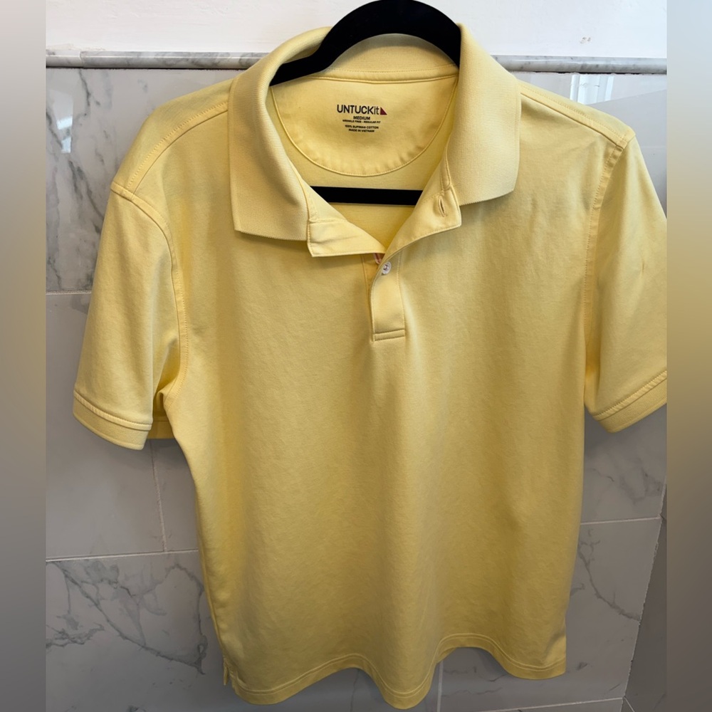 UNTUCKit yellow polo